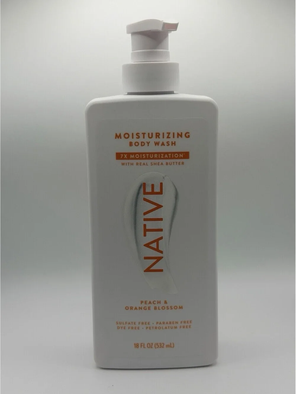 Native Moisturizing Body Wash Peach & Orange Blossom 18 fl oz New